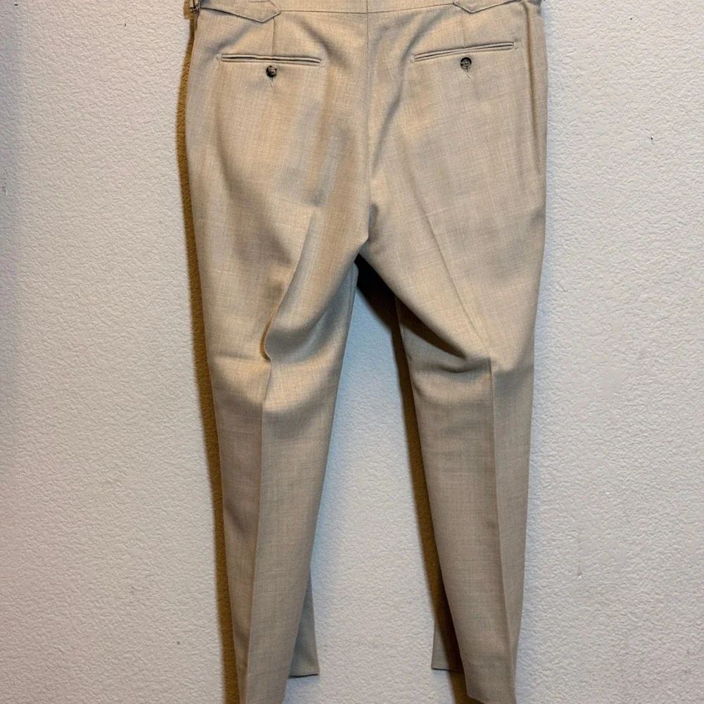 Suitsupply Vitale Barberis Canonico Wool Suit Mens 44R Beige Havana Soho Slim